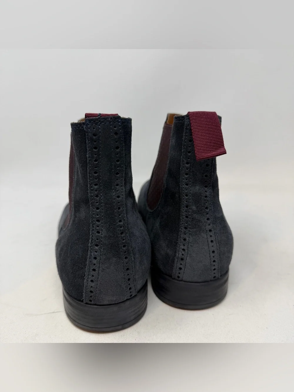 Ted Baker Chelsea Men’s Blue Suede Leather Pull-on Boots Sz US 9.5